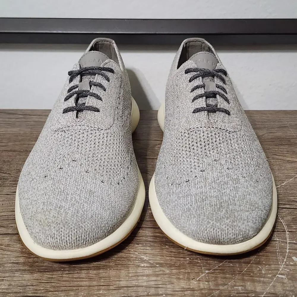 Cole Haan Grand Troy Knit Ox Men's Oxford Wingtip Shoes Size 11.5 Ironstone